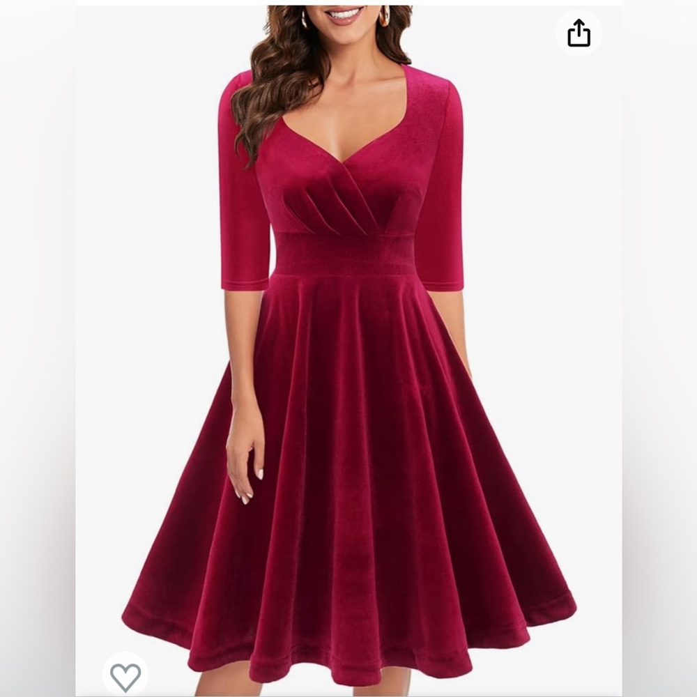 Bbonline Red Velvet-y Cocktail Dress